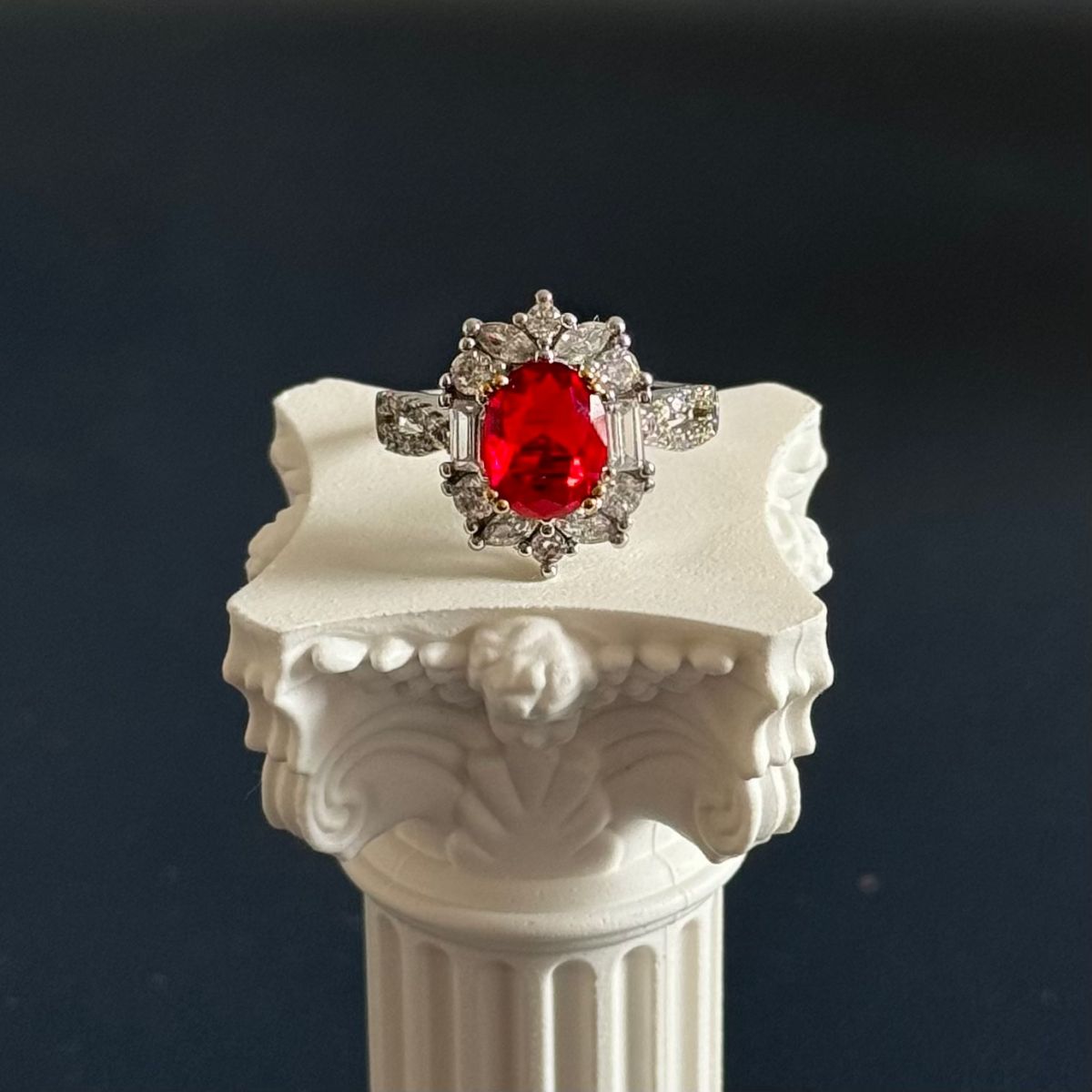 Bloody Mary | Vintage Graceful Red Ruby Ring | Luxury Special Accessory