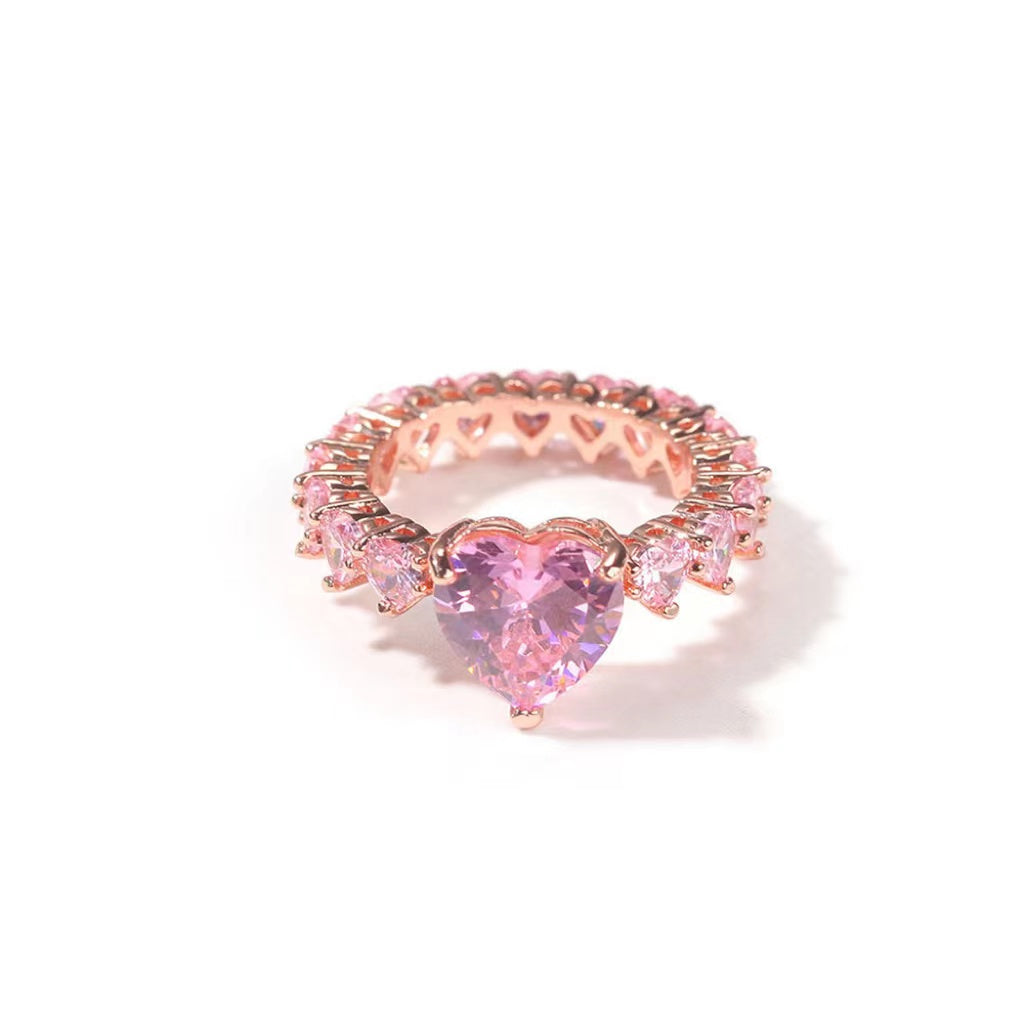 Crush | Chic Pink Heart Ring | Fancy Cute Gift for Women