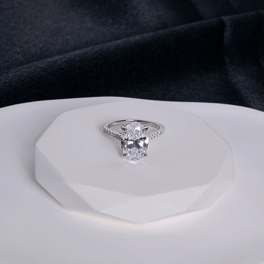 Oval Moissanite Ring | 5.5 Carat Luxury Oval Moissanite Ring | Perfect Gift