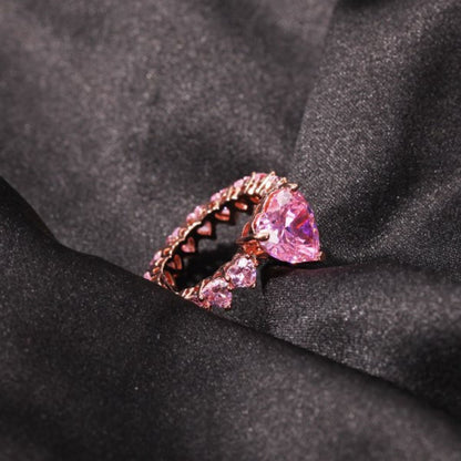 Crush | Chic Pink Heart Ring | Fancy Cute Gift for Women