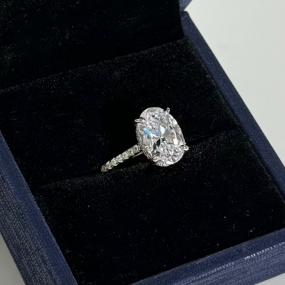 Oval Moissanite Ring | 5.5 Carat Luxury Oval Moissanite Ring | Perfect Gift