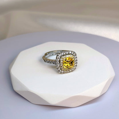 Madam Honey | Fancy Yellow Princess Ring | Luxury Gift for Women