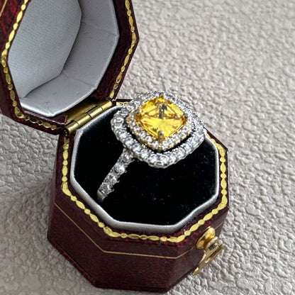 Madam Honey | Fancy Yellow Princess Ring | Luxury Gift for Women